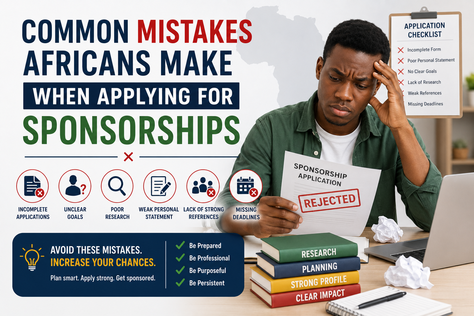 Read more about the article Common Mistakes Africans Make When Applying for Sponsorships (2026 Guide)